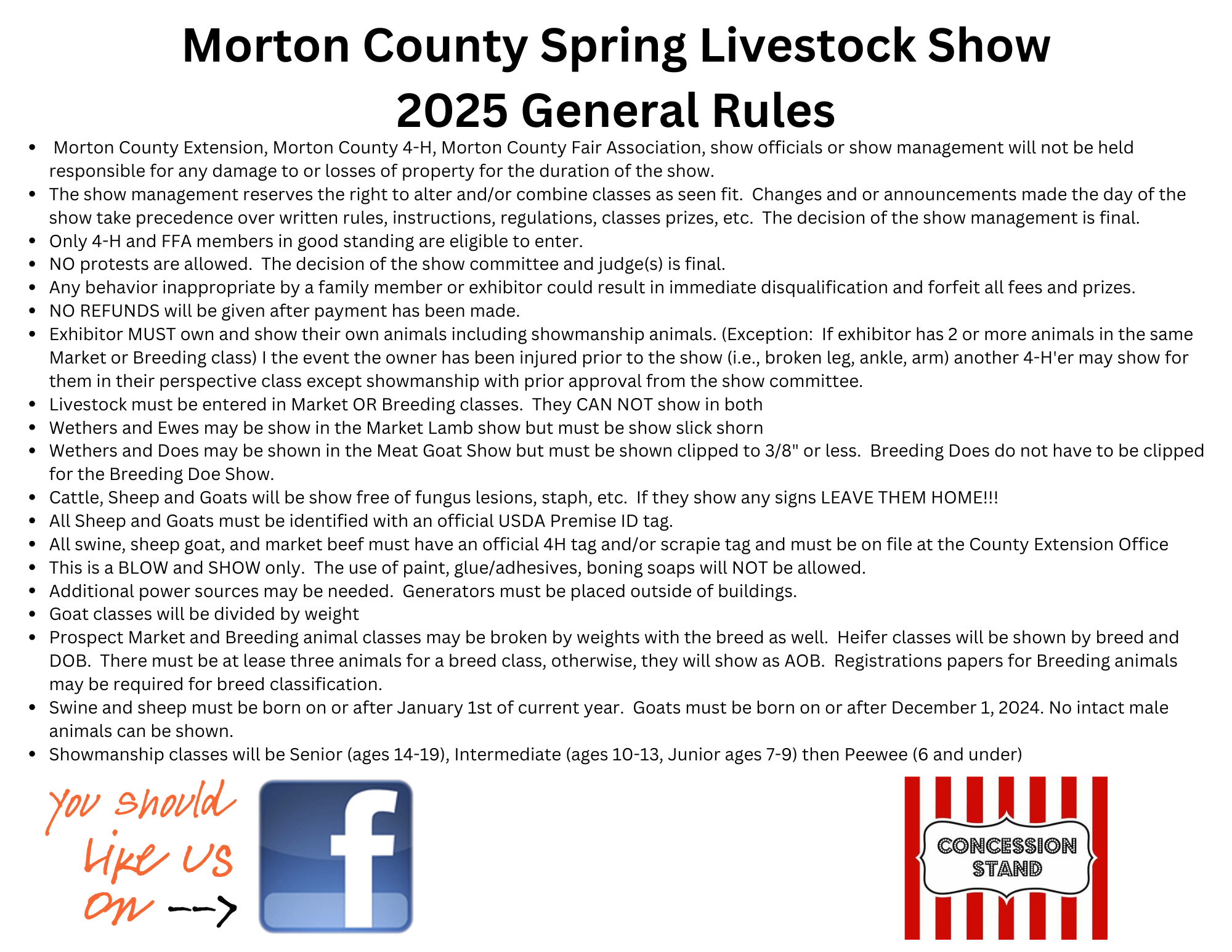 Spring Show Rules
